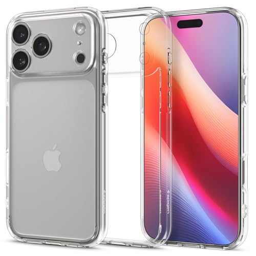 Spigen 【創業18年の技術力】 iPhone 17 Pro Max ケース 米軍MIL規格 クリア 透明 ストラップホール 耐衝撃 ウルトラ・ハイブリッド (クリスタル・クリア) ACS10033