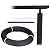 MUZATA 150ft 1/8" Black Wire Rope T316 Stainless Steel Marine Grade for Indoor Cable Railing Aircraft Stair Deck Fencing 7x7 Strand DIY Balustrade Hanging WR19 WP1
