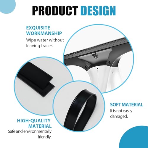 für Kärcher Abziehlippen 280 mm, 2 Stück Akku-Fenstersauger Gummi-Ersatzklingen Professionelle Fensterabzieher Zubehör Kompatibel mit WV1, WV2, WV5, WV50, WV55, WV60, WV75