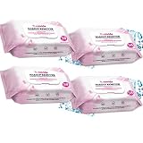 🌿 mivida Makeup Remover Wipes | Bulk Pack of 4 | Alcohol Free, Fragrance Free | Hypoallergenic, Vit