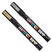 Produktbild Posca PC-3M Farbe Kunst Marker Stifte - Stoff Glas Metall Stift - Set von Gold + Silber (1 von jedem)