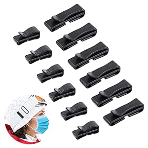 12 Stück Maskenhalter Skihelm Maskenhalterun,Helmclips Gurtband Ende Clip Helmhalter Maske Helm Clip Ski Zubehör für…