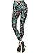 Leggings Depot Women's High Waisted Skull & Halloween Print Leggings-Full Length-R842, Green Envy, One Size