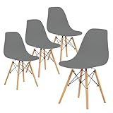 LUMO HOME Set de 4 Sillas Eames para Comedor - Diseño Moderno y Minimalista, Ideal para Ambientes Contemporáneos y...