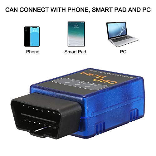 Honeytecs Detector azul da ferramenta do varredor do OBD OBDⅡ com conexão de BT para o serviço de Wi