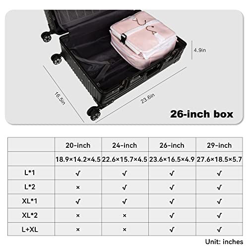 Tabitora Travel Luggage Organizer And Packing Cube Space Saver With Built In Hanging Shelves And Laundry Storage Compartment (Pink L) #TOP5