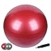Anti-Burst Gymnastikball in 65cm inkl Pumpe mit Maximalbelastbarkeit bis zu 500kg Core- Sitzball Pilates Ball Yoga Ball & Balance Ball für Home Gym & Büro (Rot)