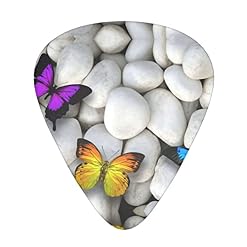 Ensemble de 12 médiators de guitare en pierre de papillon coloré pour guitare acoustique, guitare électrique… - Les Beatles, Paul McCartney, John Lennon, RIngo Starr, George Harrison