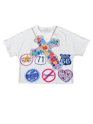 SOLY HUX Men's Graphic Tees Short Sleeve Y2k Letter Print T Shirt Streetwear Loose Summer Tops