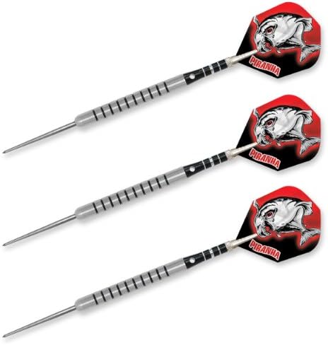 Dart World Razor Grip Piranha Steel Tip Dart, 22gm