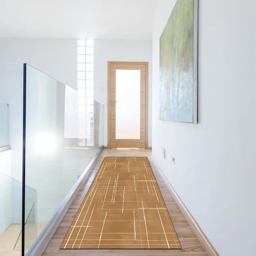 Alfombra de pasillo lavable naranja 50x220 cm para cocina moderna 6
