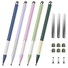 Bopomofo Stylus Pen for Touchscreen,5 PCS 2-in-1 Magnetic Stylus Pen High Sensitivity & Precision Stylus,Extended Pen Body Design,Compatible with Touch Screens(9 Tips + 3 Magnetic Sheets)