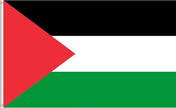 علم فلسطين 6 &times; 10 قدم ، 180 &times; 300 سم العلم الوطني الفلسطيني ، لافتة بوليستر في الهواء الطلق ، لون حيوي ، دليل باهت ، متين ، مع 2 غروميت نحاسي