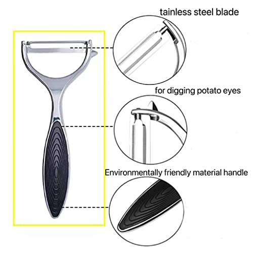 Vegetable Peeler For Kitchen, Fruit Potato Carrot Apple Peeler, Y-Shaped And I-Shaped Stainless Steel Peelers, With Ergonomic Non-Slip Handle & Sharp Blade, Good Durable (2Pcs) #TOP4