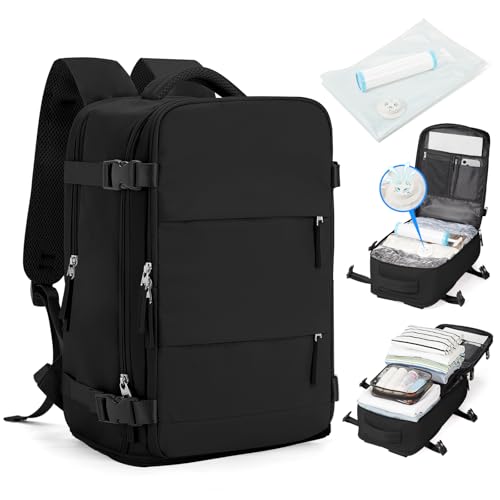 SZLX Vakuum Rucksack Handgepäck Damen, Airbag Rucksack Vakuum mit Vakuumsystem für Reisen, Ryanair Vacuum Reiserucksack mit Pumpe Wasserdicht Herren Vakuumkoffer