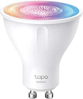Tapo WiFi Connected Bulb, GU10 LED Bulb, Multi-Colour, 2200K-6500K, Dimmable 350 Lumens, 3.7W Equivalent to 50W, Compatibl…