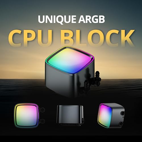 Image of Geometric Future Eskimo Pro - 420mm AIO CPU Liquid Water Cooler- RGB PWM Squama 2503B 140mm Fan x 3- Fit Intel LGA 1700, AMDAM5 - Black- (GEO-EP-42B)