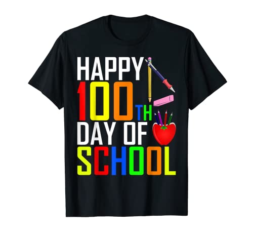 Happy 100th Day Of School 2023 For Teachers Kids Boys Girls Camiseta