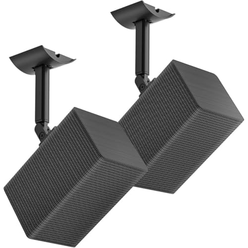 Image of OURHZTB 1 Pair Metal Wall Mount Brackets for Samsung HW-9200S/9100S/9000S/8500S Surround Rear Speakers, Adjustable Wall Mounts Holder for Home Theater Surround Sound System Accessories