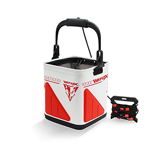 釣りバッカン 折りたたみ 水汲みバケツ WEFOX 活かし水くみ 屋外 8mロープ EVA素材 多機能 滑り止め付き キャンプ用 フィッシング