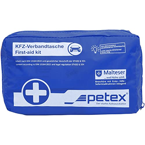 Petex Verbandtasche KFZ-Verbandtasche, blau, aktuelle Norm 2022, Inhalt nach DIN 13164:2022 – Ansicht 2