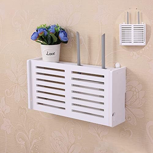 FACULX Wall-mounted WiFi Storage Box,Wall Hanging Wifi Router Storage Shelf TV Set-top Box Wall Storage Decorative Box