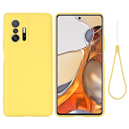 DAMONDY Case for Xiaomi Mi 11T Pro,Xiaomi Mi 11T Case, Soft Silicone Gel Rubber Slim Soft Full Body Protection Bumper Cases Case for Xiaomi Mi 11T 5G -Yellow