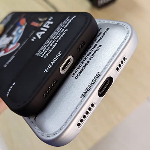 Ins Off Puffer Sneaker Phone Case For Iphone 13 Pro Max 6.7", Soft Silicone Shockproof Protection, Black #TOP3