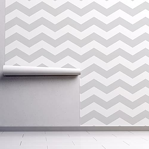 Décoration panoramique auto-adhésive au design chevron raffiné - 5