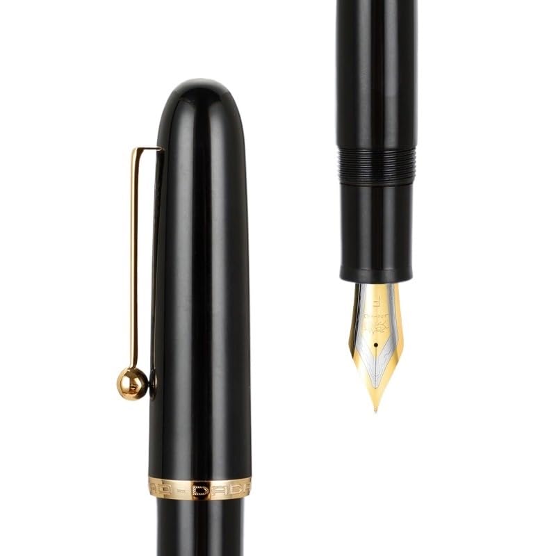 Stylo-plume acrylique transparent haute précision et finitions noires M