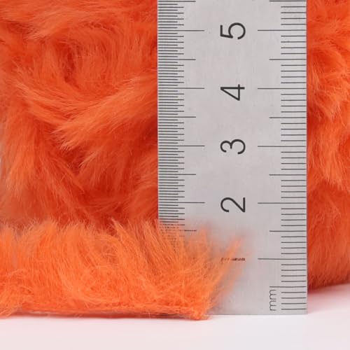 Image of NICEEC 6 Skeins Soft Faux Fur Yarn 210yds /10.6oz- S46#Tangerine | Crochet & Knit, DIY Project Starter Kit,Handbag,Sun Hat,Shoes, Shopper Bag