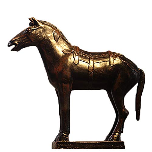 Yqjymfz Terracotta Warriors Statue,Ancient China Qin Dynasty Terra Cotta Warriors Sculpture,Bronze Finish Home Decor Display Gifts Multi Presentation E 30X30X12Cm(12X12X5Inch) #TOP16