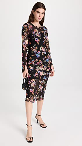 Amanda Uprichard Women's Collier Dress, Mirabella, Black, Floral, M #TOP1