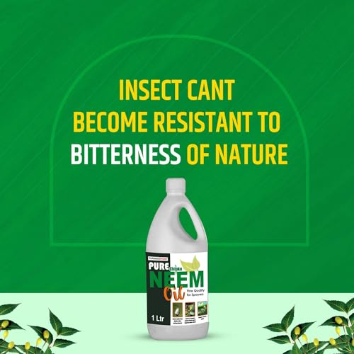 Image of B Natural Pure Cold Pressed Water Soluble Neem Oil Concentrate For Plants & Garden 1 ltr |For Making 200 Neem Spray Bottles For Plant Insects | Herbal Pest Repellent | Effective With 3 in 1 Formula