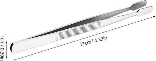 Miniatura 2 de POPETPOP Pinzas para coleccionar sellos de acero niquelado de 4.5 pulgadas para coleccionistas de sellos