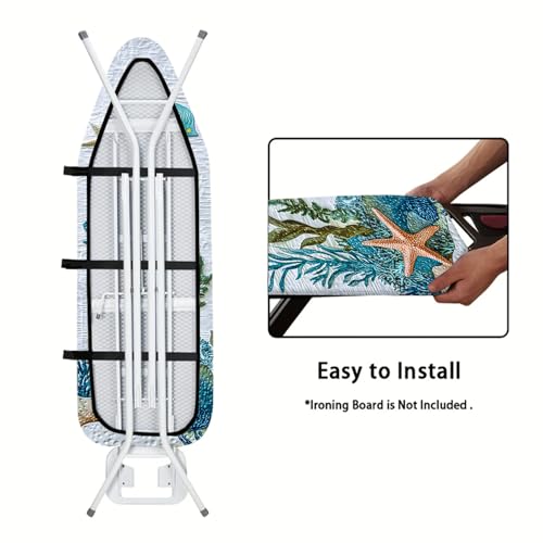Image of Nuxovilar Sea Creature Ironing Board Cover 15x54 Inches Polyester
