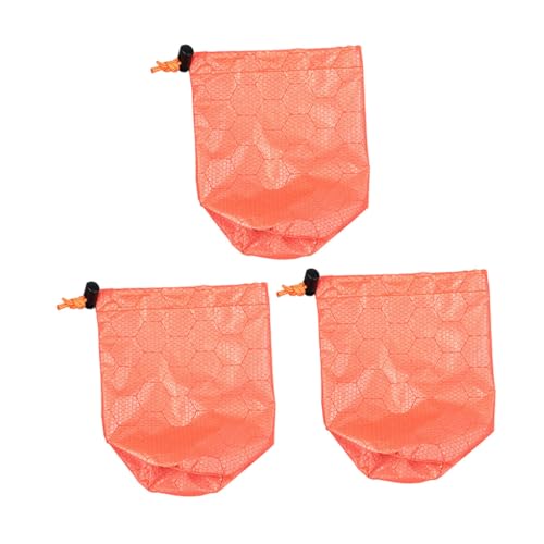 Toyvian 3pcs Large Capacity Drawstring Storage Sacks for Sleeping Bags, Nylon Material Pe and Aluminium Foil, for Outdoor Adventures, Trekking