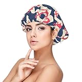 Utilisation pour dormir et nuit : conçu pour être porté la nuit pour couvrir les cheveux pendant que vous vous reposez, ajustez les bonnets de nuit à imprimé ancre rose pour les besoins des femmes et soutenant une sensation plus calme et moins emmêlée le matin