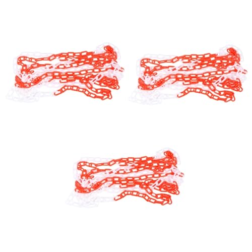 SOLUSTRE 3 Rolos Preto Amarelo Revestido Cadeia a Granel Elos Da Cadeia Barreiras De Cadeia De Estac