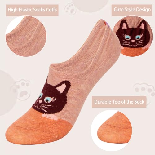Image of Violet Mist Women's No Show Socks - Low Cut, Invisible, Non Slip Footies - Flat Boat Socks