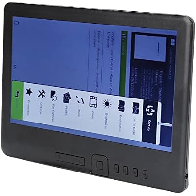 E Reader 7in Color TFT LCD 16:9 Screen HD 800x480 380MHz Black Protective Case Portable E Reader for EPUB PDF TXT, Professional Accessories (8GB)