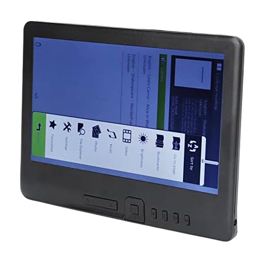 Leitor E Portátil 7in Color TFT LCD, Tela 16:9, HD 800x480, 380MHz, Suporta EPUB PDF TXT Com Capa Protetora Preta (16GB)
