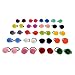 40 Pcs (20 Pairs) Pom Balls Elastic Hair Ties for Girls' Ponyatil Holder Accessories (Assorted Color)
