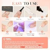UNA GELLA Nagelkleber für Kunstnägel 40ml, Fester Soak Off Nagelkleber, Aushärtung mit Lampe erforderlich, Starker Kleber für Acryl Nägel, Fake Nails, Extensions & Press On Nails, Gelly Tips