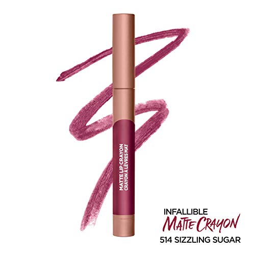 L'oreal Paris Infallible Matte Lip Crayon, Sizzling Sugar (Packaging May Vary) #TOP1