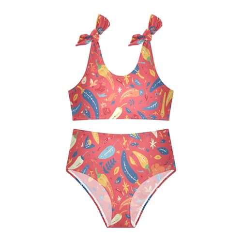 KLL Hot Chili Peppers Seamless Pattern Girls 2 Piecing Bikini Sets Beach Swimsuit Swimming Suits Adjustable Strap3