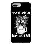 Custodia per iPhone 7 Plus/8 Plus It's Fine I'm Fine Everything Is Fine Caffè Pollo Umorismo