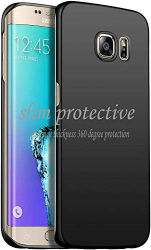 Phone Case For Samsung Galaxy S6 Edge Slim Protective Galaxy S6 Edge Case [Guard From Shock/Scratch/Slip/Fingerprint] [Utra Thin] [Matte Finish] Durable Pc Hard Cover For Galaxy S6 Edge(Black) #TOP3