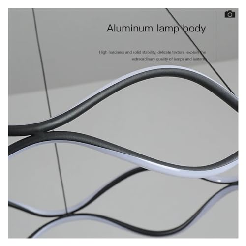 Lustre moderne salon de design architectural noir luxe rond