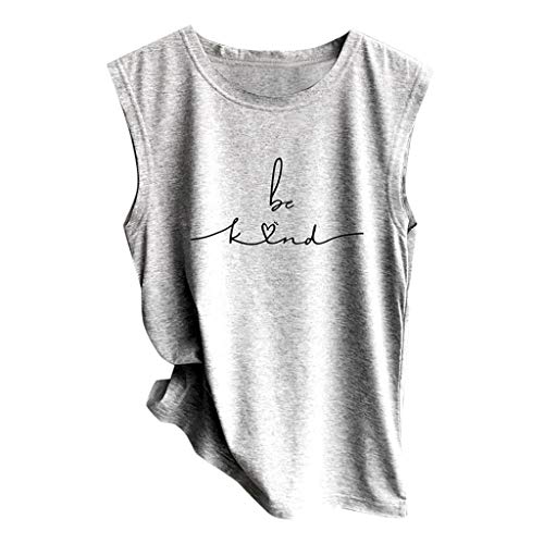 BXzhiri Women Sleeveless Print Shirt Casual Loose Fit Tank Top Soft Comfortable Summer